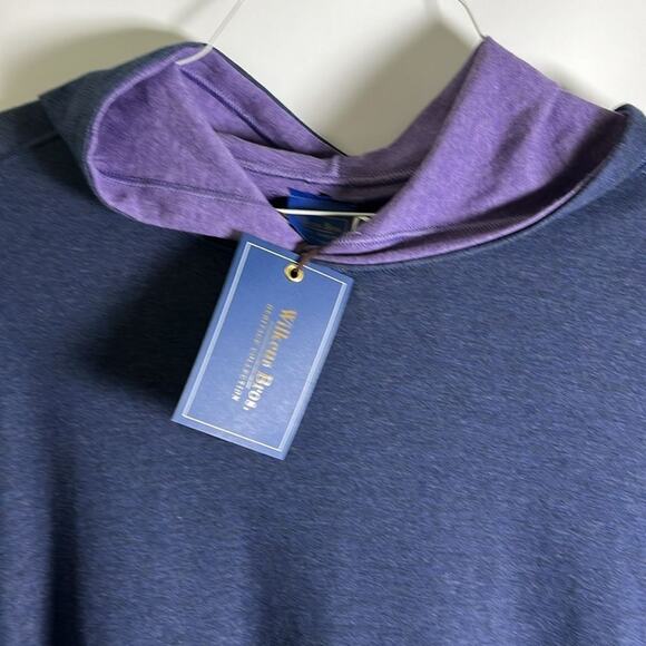 Wilkens Brothers Heritage M Reversible Navy/Lilac Hoodie Pullover Size M - Picture 2 of 4